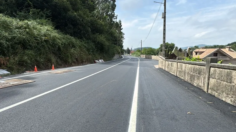 La Diputación finaliza en tiempo récord la reparación de la carretera EP-8002 Caldas-San Clemente