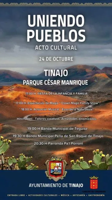 Tinajo celebra 'Uniendo Pueblos' con música, gastronomía y actividades para toda la familia