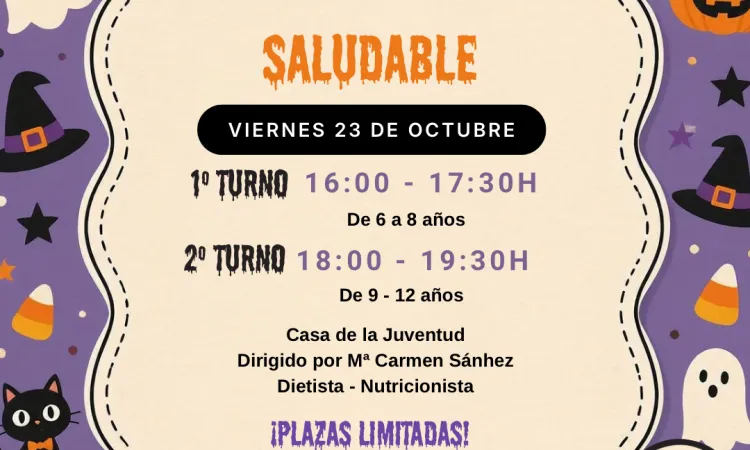 Casariche organiza un taller de cocina saludable para niños con temática de Halloween