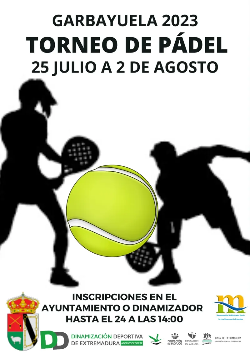 Garbayuela abre inscripciones para su torneo de pádel de verano