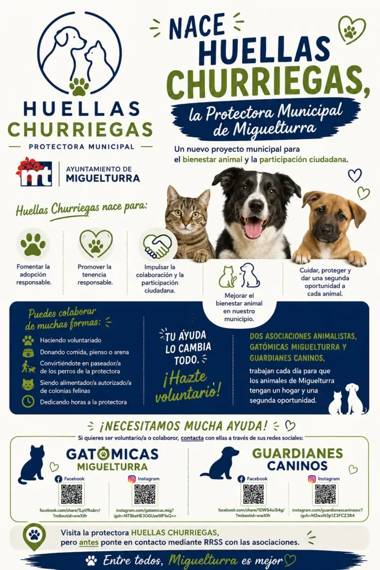 Miguelturra lanza 'Huellas Churriegas' para potenciar la protección animal y la adopción
