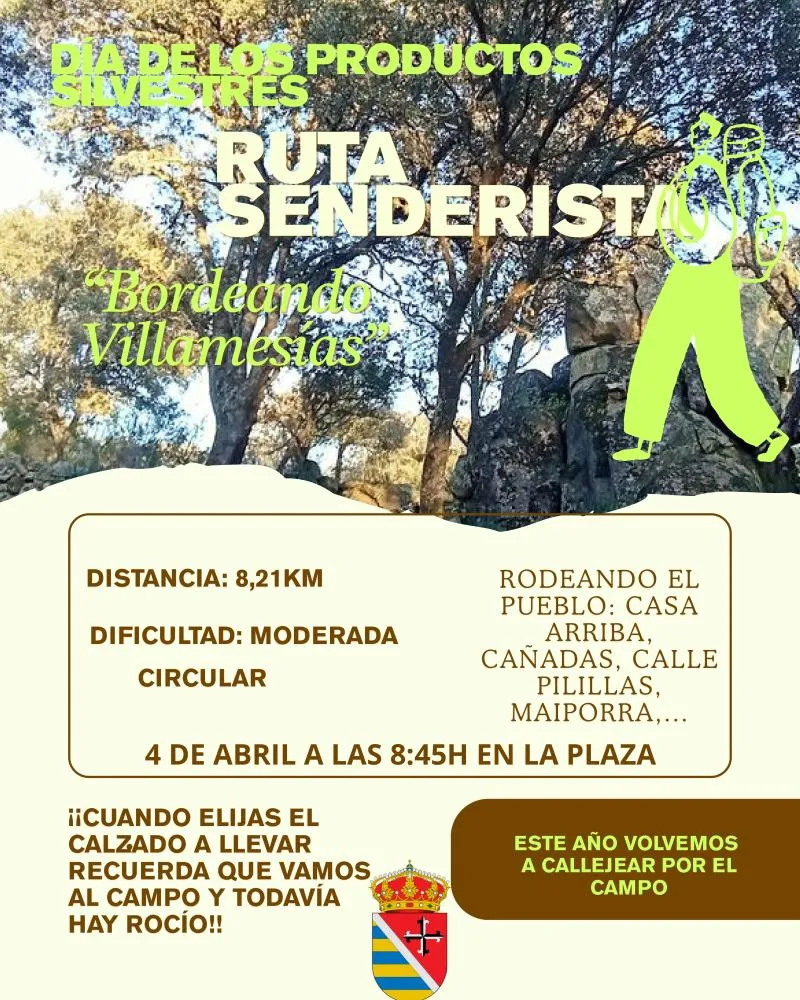 Villamesías celebra la Ruta Senderista "Bordeando Villamesías" el 31 de marzo
