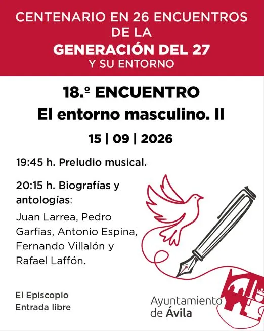 Ávila rinde homenaje a la Generación del 27 con un ciclo de 26 encuentros culturales