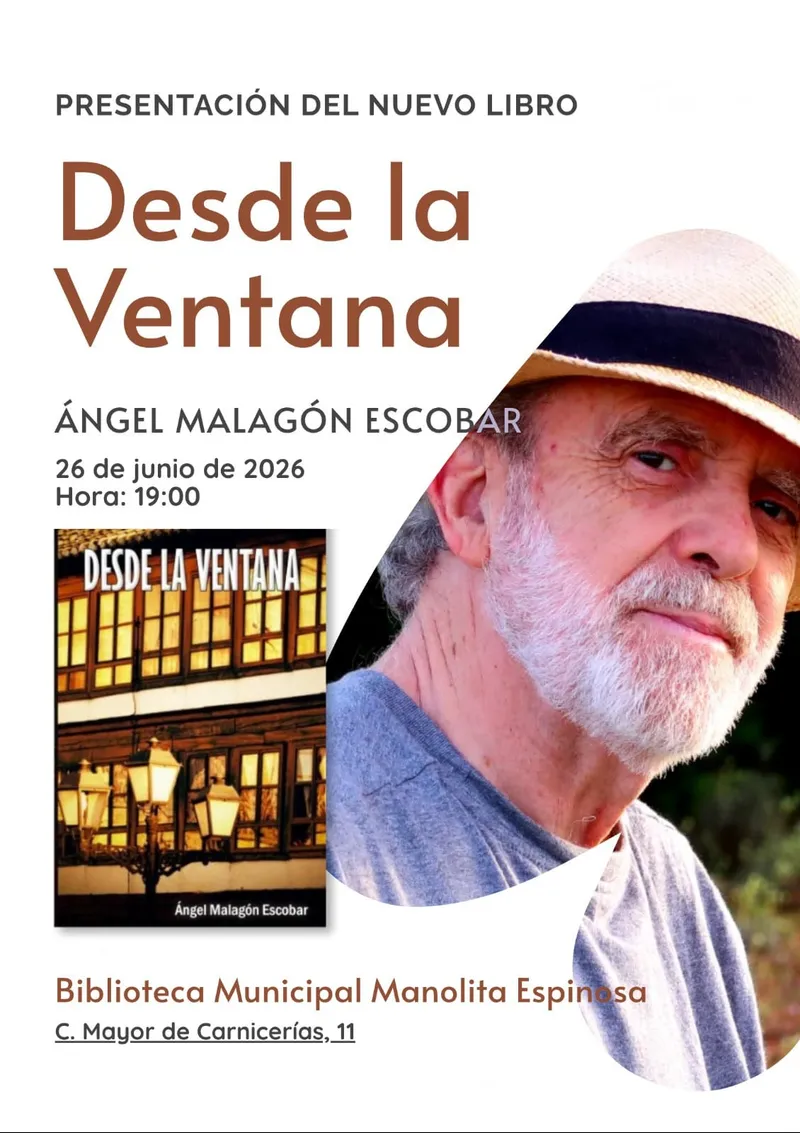Ángel Malagón presenta su obra 'Desde la ventana' en la Biblioteca de Almagro