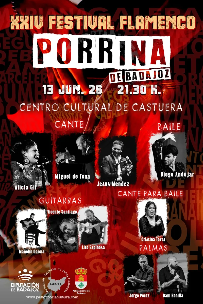 XXIV Festival Flamenco Porrina de Badajoz llega el 13 de junio de 2026
