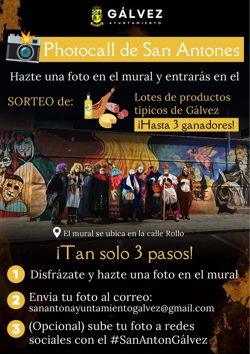Gálvez amplía el concurso del photocall de San Antones con tres premios