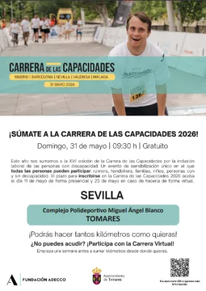 Tomares se une a la XVII Carrera de las Capacidades por la inclusión laboral