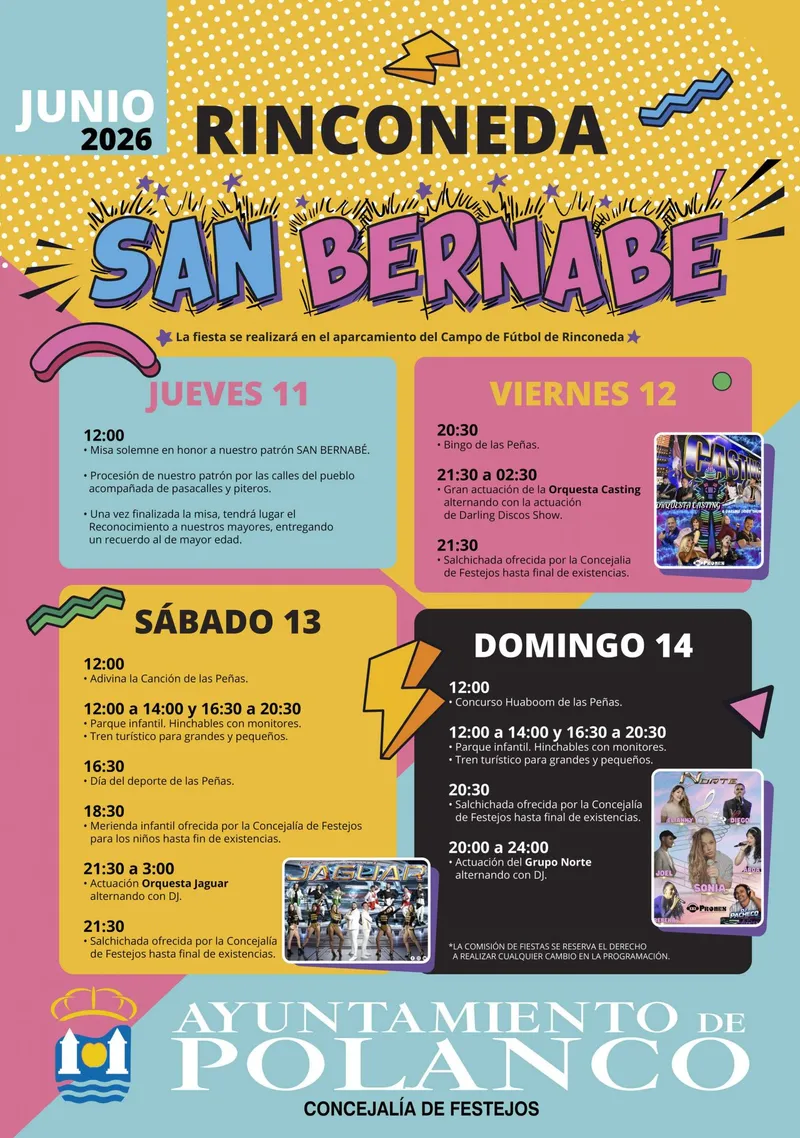 Rinconeda celebra sus fiestas de San Bernabé en junio