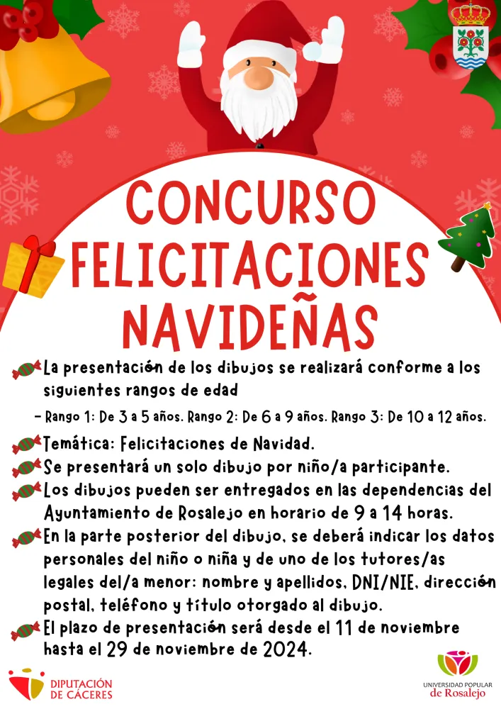 Rosalejo convoca un concurso de dibujo para felicitar la Navidad