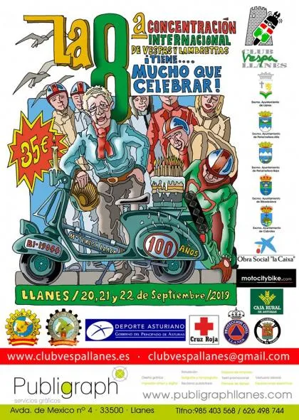 Llanes acoge la VIII Concentración de Vespas y Lambretas con rutas y actividades
