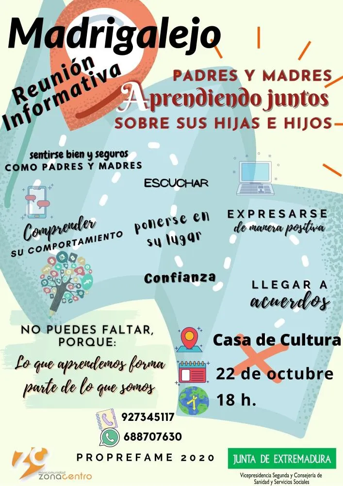 Madrigalejo organiza un taller gratuito para padres y madres sobre la crianza de menores