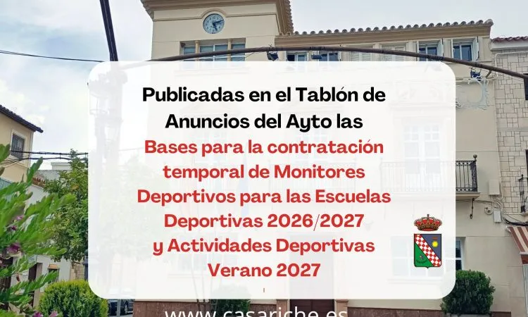 Casariche abre plazo para solicitar nuevas ayudas municipales