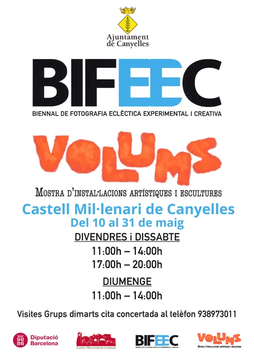 Canyelles celebra la feria de arte BIFEEC y la muestra VOLUMS en su castillo