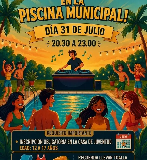 Moralzarzal organiza una fiesta nocturna en la piscina para jóvenes
