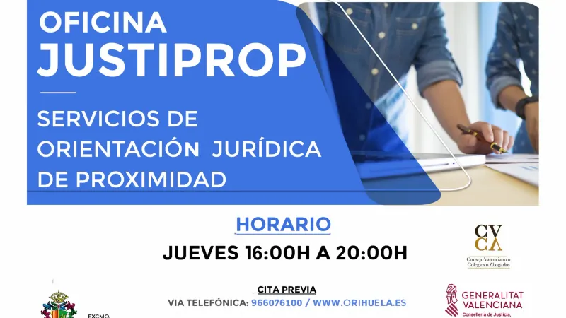 Orihuela amplía el acceso a la justicia gratuita con el servicio JUSTIPROP