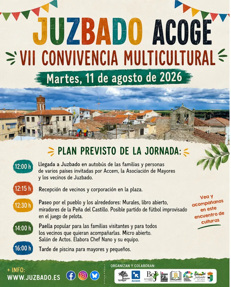 Juzbado celebra la VII Convivencia Multicultural 'Juzbado Acoge' con personas refugiadas