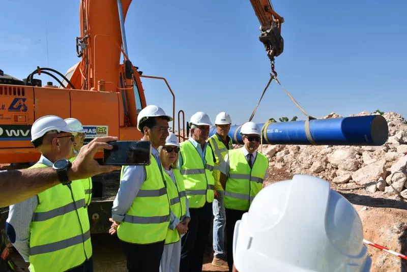 Avanzan las obras de la Tubería Manchega para garantizar agua de calidad en Daimiel y Campo de Calatrava