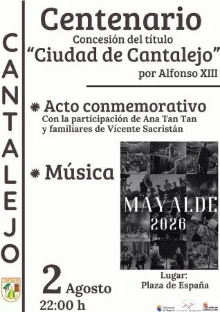 Cantalejo celebra el centenario de su título de Ciudad con un acto y concierto