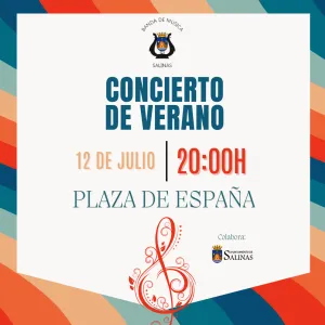 La Banda de Música de Salinas ofrecerá su tradicional Concierto de Verano el 12 de julio