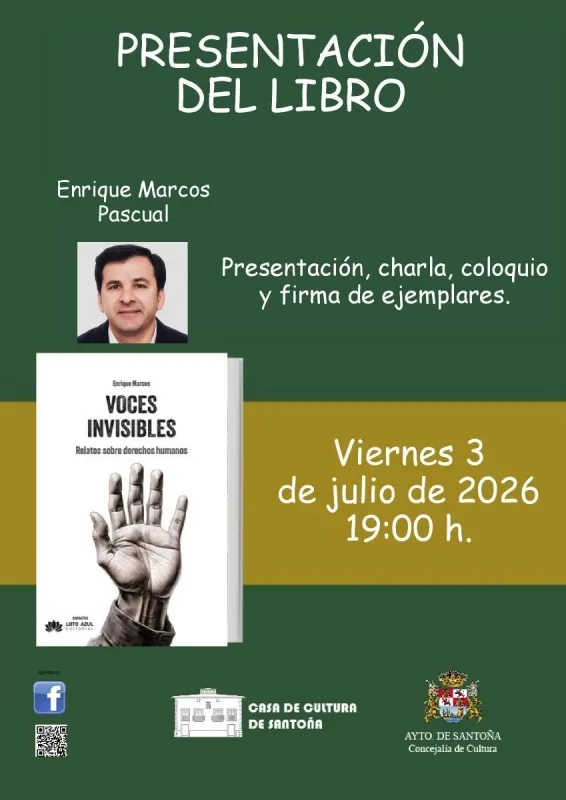 Santoña acoge la presentación del libro "Voces invisibles" de Enrique Marcos Pascual