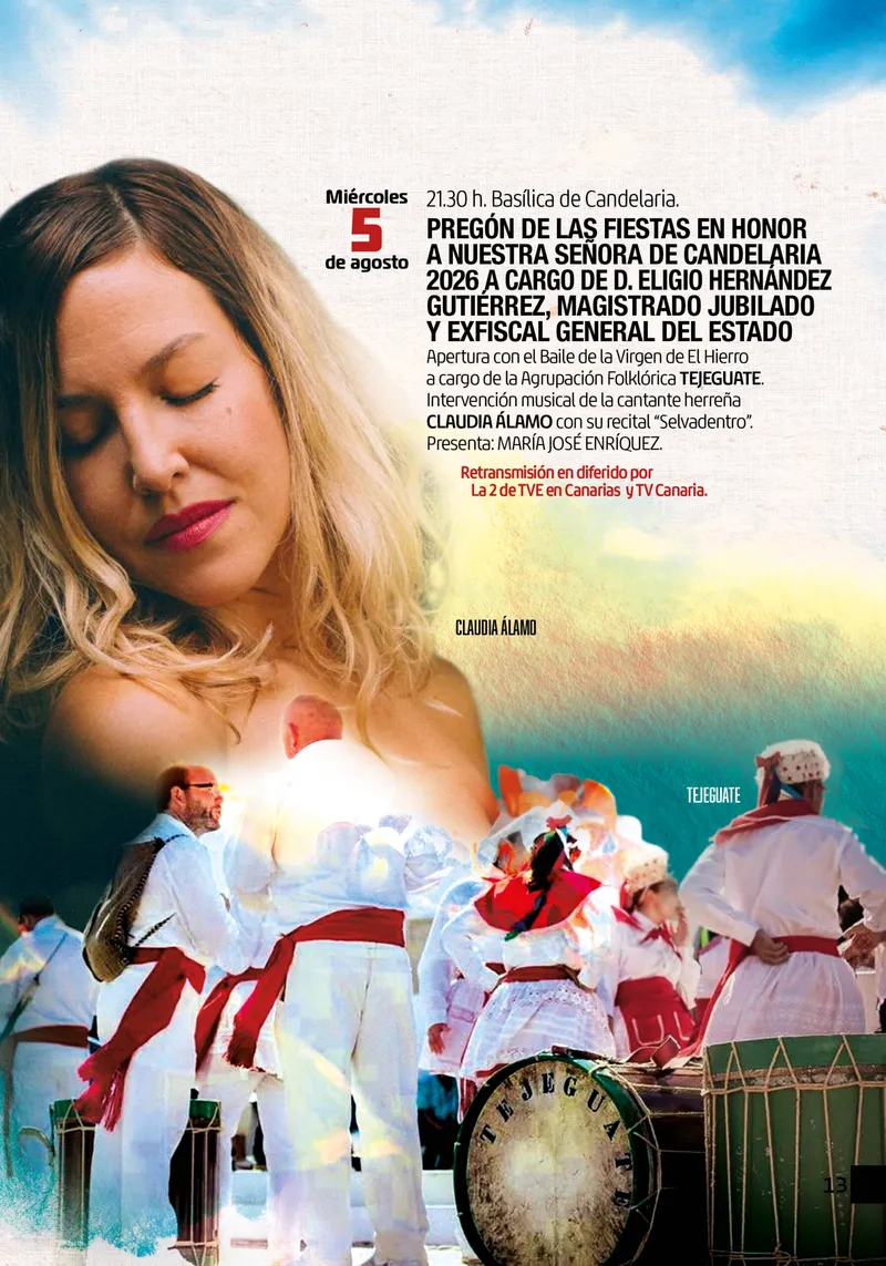 Candelaria celebra las fiestas en honor a Nuestra Señora de Candelaria con un pregón de lujo