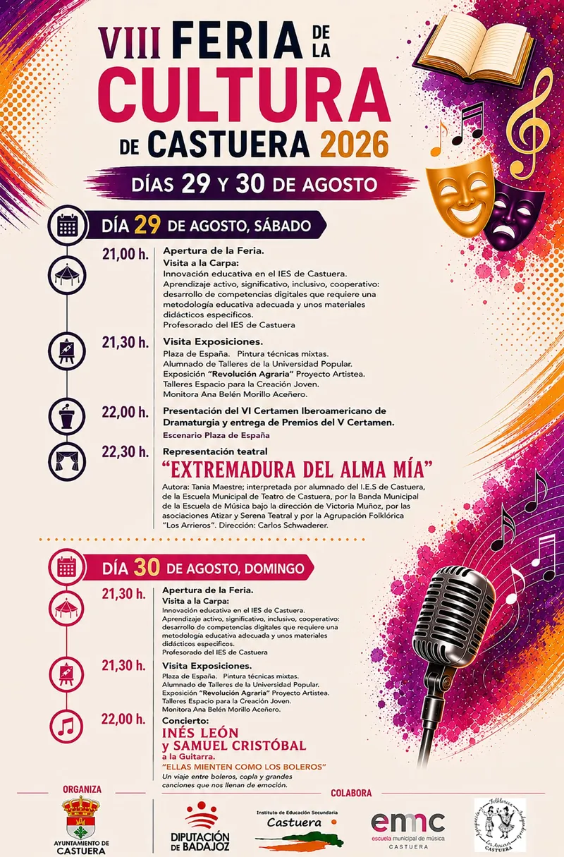 Castuera celebra su VIII Feria de la Cultura en agosto de 2026