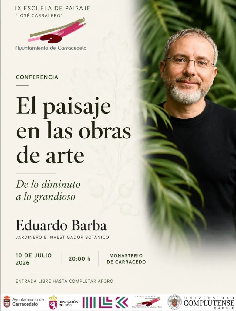 Eduardo Barba explora la naturaleza en el arte en la IX Escuela de Paisaje de Carracedelo