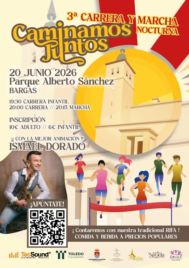 Bargas celebra la 3ª Carrera y Marcha Nocturna "Caminamos juntos" el 20 de junio