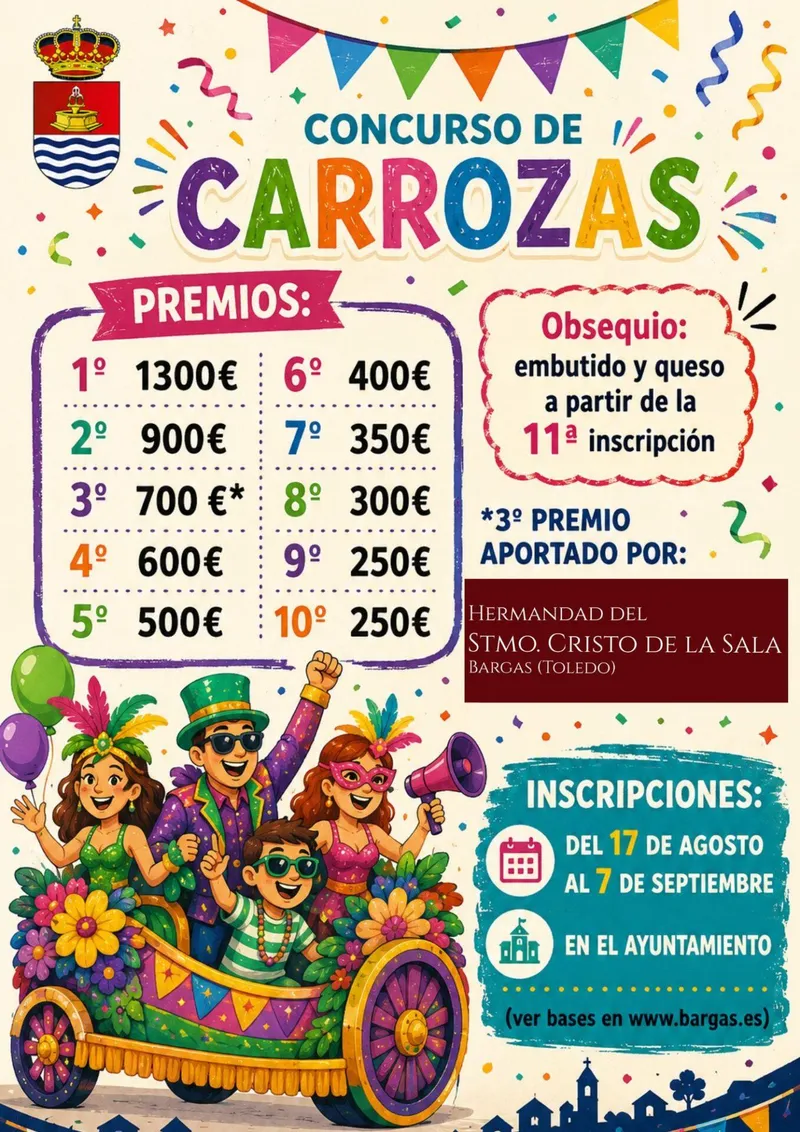 Bargas convoca el Concurso de Carrozas 2026 con nuevas bases