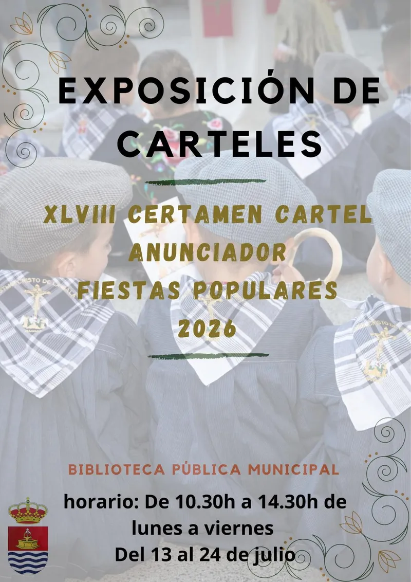 Exposición de carteles de las Fiestas Populares 2026 en la Biblioteca Municipal de Bargas