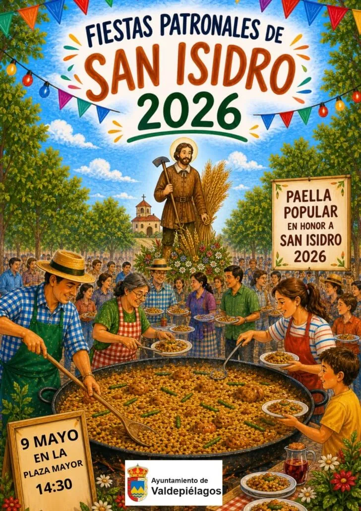 Valdepiélagos celebra San Isidro con paella popular y música flamenca