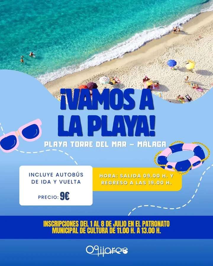 Ogíjares organiza una excursión a la playa de Torre del Mar para el 15 de julio
