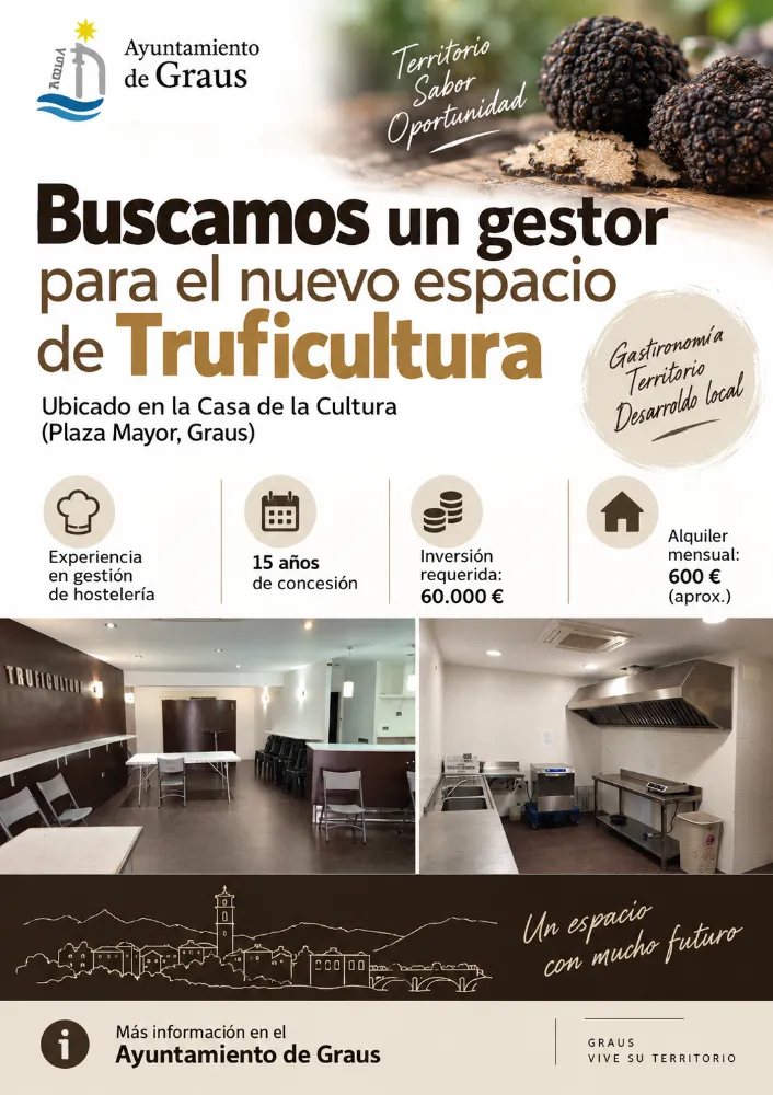 Graus busca gestor para su nuevo espacio dedicado a la truficultura