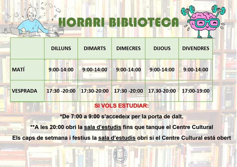 La Biblioteca de Onil ajusta su horario de apertura al público