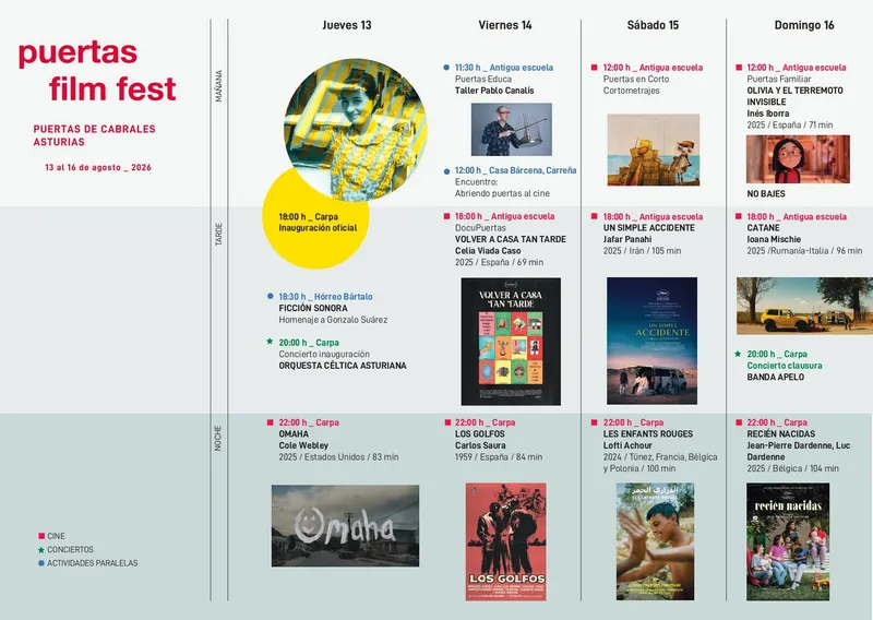 Cabrales anuncia la celebración del Puertas Filmfest 2026
