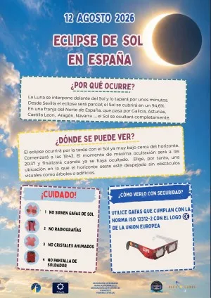 Tomares informa sobre cómo observar el eclipse solar total de forma segura