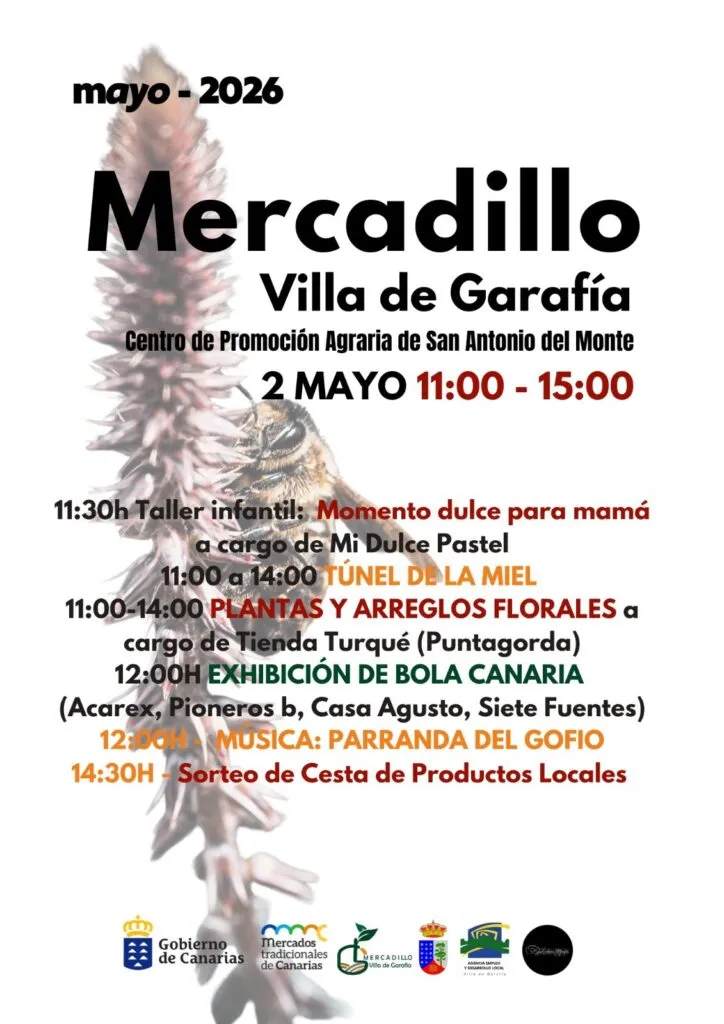 Garafía celebra su mercadillo mensual con talleres, deporte y música