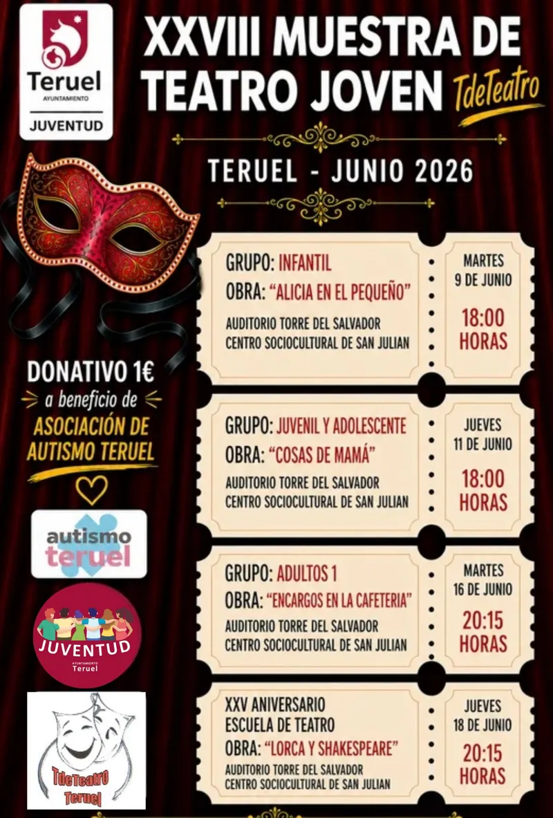 Teruel celebra la XXVIII Muestra de Teatro Joven con "Alicia en el pequeño"