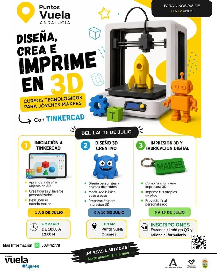 Ogíjares ofrece cursos de impresión 3D para niños este verano