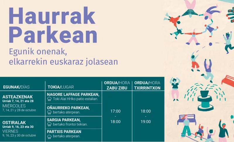 'Haurrak Parkean' vuelve a Irun para fomentar el juego en euskera en cuatro parques