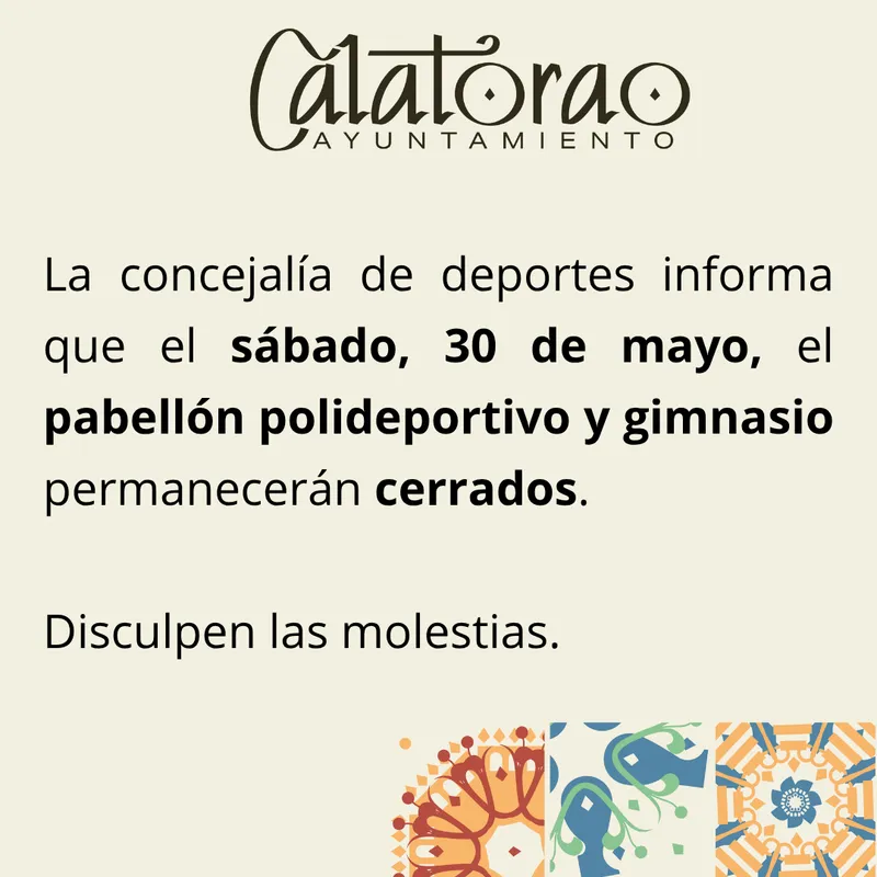 Corte de instalaciones deportivas en Calatorao el 30 de mayo