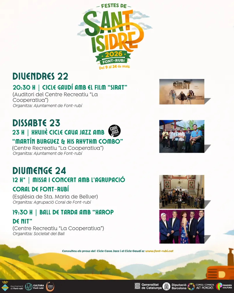 Font-rubí despide las Festes de Sant Isidre con cine, jazz y música coral