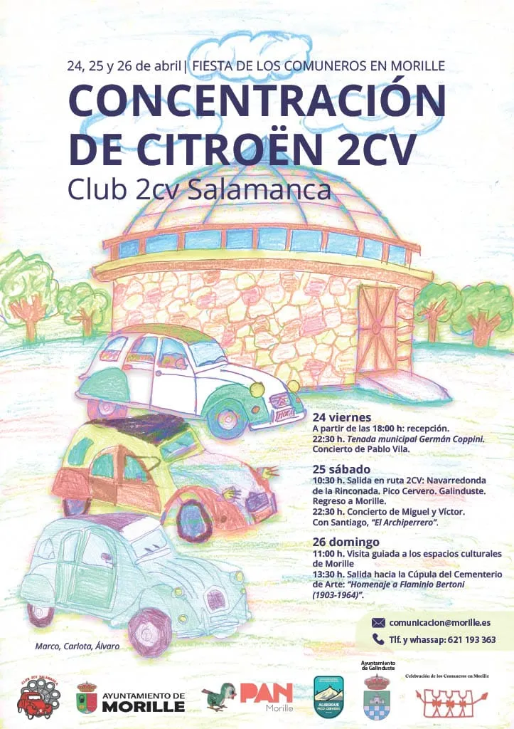 Morille acoge la concentración anual del Club 2CV Salamanca