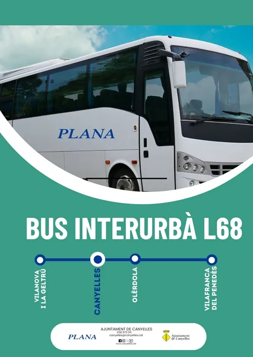 La línea de autobús Vilanova-Vilafranca L68 mantiene sus horarios habituales en agosto