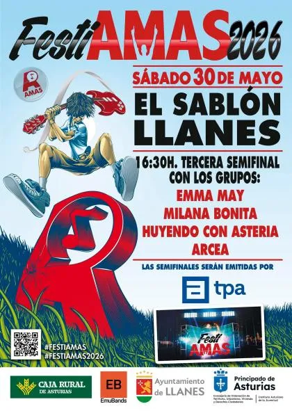 Llanes celebra la semifinal del FestiAmas 2026 con cuatro bandas aspirantes
