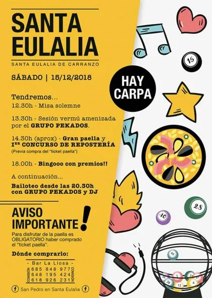Santa Eulalia de Carranzo celebra sus fiestas patronales con paella y música