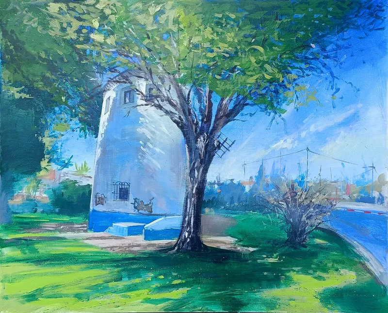 Paco Rojas obtiene un accésit en el Certamen Nacional de Pintura Rápida de Argamasilla de Alba