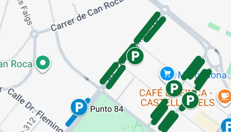 Castelldefels implementa nuevas zonas de aparcamiento regulado en La Muntanyeta