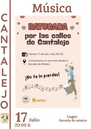 La Batucada 'Ritmo y Color' animará las calles de Cantalejo este viernes
