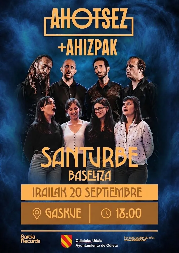 Concierto de Ahotsez y Ahizpak en la ermita de San Urbano de Odieta